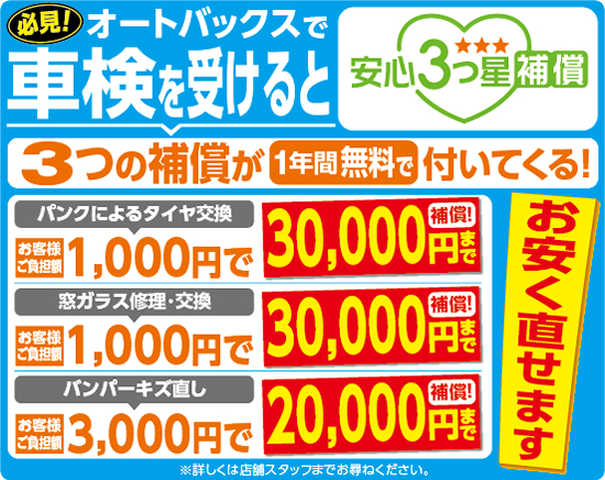 �I�[�g�o�b�N�X�̎Ԍ���1�N�Ԗ�����3�̕⏞���t���Ă���I